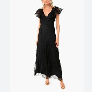 Tuckernuck Black Polka Dot Maxi Dress